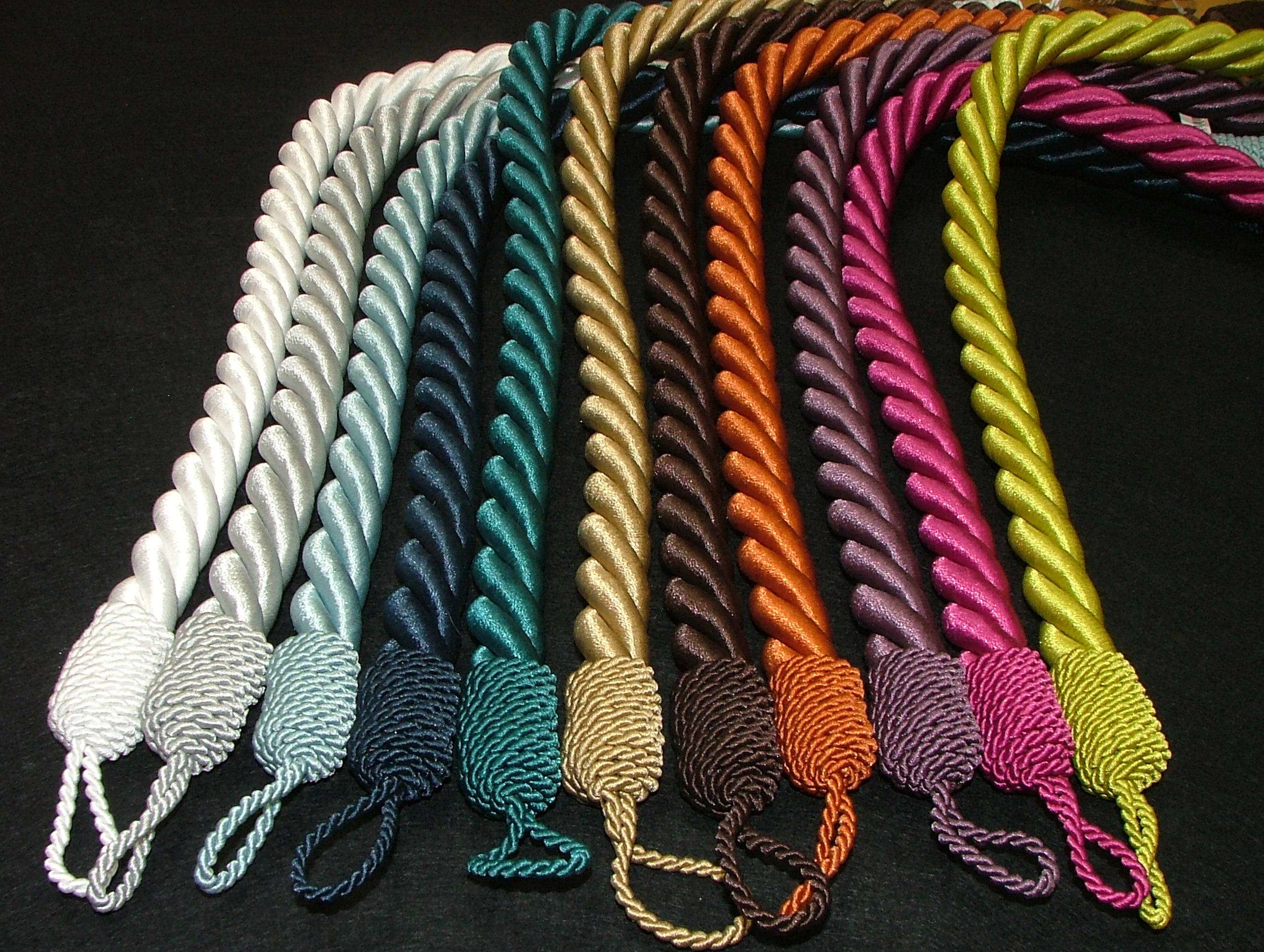 Reef Thick Chunky Rope Curtain Tie Backs Sold in Pairs in A Range of Colours